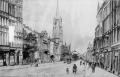 Marienstraße um 1900, Aquarell (Sepia)
